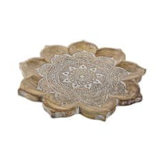 DKD Home Decor Osrednji element DKD Home Decor 46 x 46 x 4 cm Naravna mandala Indijski moški Stripped