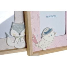 DKD Home Decor Foto okvir DKD Home Decor Blue Pink Children's Bird (2 enoti)