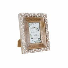 Miramarket Okvir za fotografije DKD Home Decor Bela Rjava Les Kristal Mangov les Cottage 10 x 15 cm 21 x 2,5 x 26,5 cm