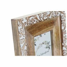 Miramarket Okvir za fotografije DKD Home Decor Bela Rjava Les Kristal Mangov les Cottage 10 x 15 cm 21 x 2,5 x 26,5 cm