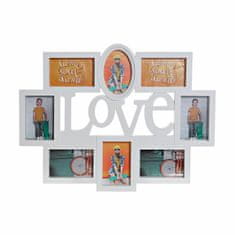 Miramarket Okvir za fotografije DKD Home Decor Love Kristal Bela PP Urban (62 x 3 x 47 cm)