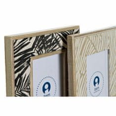 DKD Home Decor Foto okvir DKD Home Decor Black Beige Tropical MDF Wood (19 x 1,5 x 24 cm) (2 enoti)