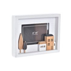 DKD Home Decor Foto okvir DKD Home Decor Urban Crystal Wood Brown White Houses (22 x 3,5 x 17 cm)