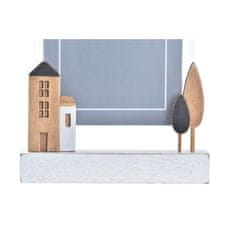 DKD Home Decor Foto okvir DKD Home Decor Urban Wood Brown White Acrylic Houses (18 x 3 x 23 cm)