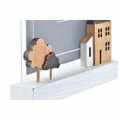 DKD Home Decor Foto okvir DKD Home Decor Urban Wood Brown White Acrylic Houses (22 x 3,5 x 18 cm)