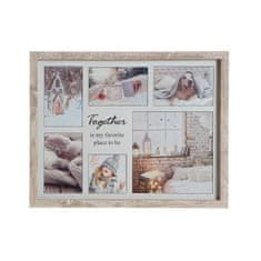 Miramarket Okvir za fotografije DKD Home Decor Together Les Kristal Naraven Aluminij Gora Les MDF (47 x 2,5 x 36 cm) (2 kosov)