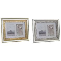 Miramarket Okvir za fotografije DKD Home Decor Kristal Srebrna Zlat PS (35 x 2 x 28 cm) (2 kosov)