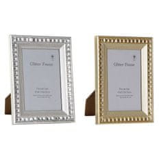 DKD Home Decor Foto okvir DKD Home Decor Crystal Silver Golden PS (15 x 1,5 x 21 cm) (2 enoti)