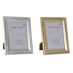 DKD Home Decor Foto okvir DKD Home Decor Crystal Silver Golden PS (18 x 1,5 x 23 cm) (2 enoti)