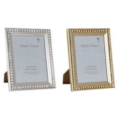 DKD Home Decor Foto okvir DKD Home Decor Crystal Silver Golden Aluminium PS (20 x 1,5 x 25 cm) (2 enoti)