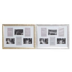 Miramarket Okvir za fotografije DKD Home Decor Briljantni Kristal Srebrna Zlat Aluminij PS Tradicionalna (53 x 1,5 x 39 cm) (2 kosov)