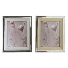 Miramarket Okvir za fotografije DKD Home Decor Kristal Srebrna Zlat PS (29 x 2 x 34 cm) (2 kosov)