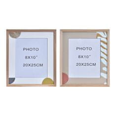 DKD Home Decor Foto okvir DKD Home Decor Urban Crystal Brown White MDF Wood (30 x 2 x 35,5 cm) (2 enoti)