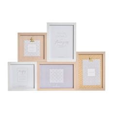 Miramarket Okvir za fotografije DKD Home Decor Les Kristal Naraven Bela Les MDF (48,5 x 2 x 34 cm)