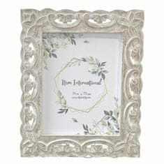 Miramarket Okvir za fotografije DKD Home Decor Kristal Bela Les MDF Shabby Chic (30 x 1,5 x 35 cm)