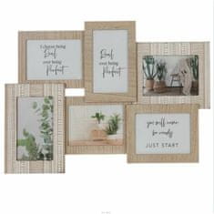 Miramarket Okvir za fotografije DKD Home Decor Kristal Naraven Les MDF skandinavski (51,5 x 1,8 x 34 cm)