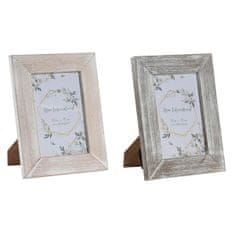 DKD Home Decor Foto okvir DKD Home Decor Crystal Beige White MDF Wood (15 x 1,5 x 20 cm) (2 enoti)