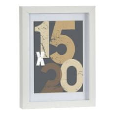 Gift Decor Stenski okvir za fotografije 88747 Bela MDF Les (20,5 x 2,5 x 26,5 cm)