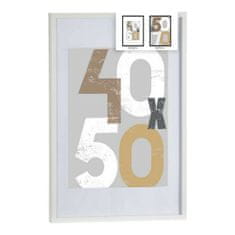 Gift Decor Stenski okvir za fotografije Bela plastika MDF les 52,5 x 2,5 x 72,5 cm (1 uds)