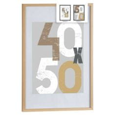 Gift Decor Stenski okvir za fotografije svetlo rjava 52,5 x 2,5 x 72,5 cm naravni MDF les (1 kos)