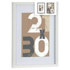 Gift Decor Stenski okvir za fotografije Bela steklo MDF les 32,5 x 2,5 x 42,5 cm (1 uds)