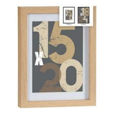 Gift Decor Stenski okvir za fotografije Svetlo rjava Naravni les MDF (20,5 x 2,5 x 26,5 cm) (1 uds)