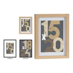 Gift Decor Stenski okvir za fotografije Svetlo rjava Naravni les MDF (20,5 x 2,5 x 26,5 cm) (1 uds)