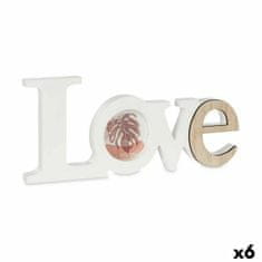 Gift Decor Foto okvir Love White Brown MDF Wood (31 x 13,5 x 1,8 cm) (6 enot)