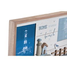 DKD Home Decor Foto okvir DKD Home Decor Blue White MDF Wood Mediterranean (40 x 2,5 x 21 cm)