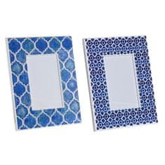 DKD Home Decor Foto okvir DKD Home Decor Crystal Mosaic Blue MDF Wood Mediterranean (19 x 2 x 24 cm) (2 enoti)