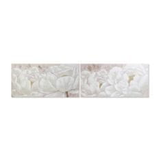 DKD Home Decor Slikarstvo DKD Home Decor Rože (2 kosa) (120 x 3 x 60 cm)