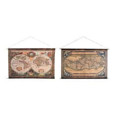 DKD Home Decor Slika DKD Home Decor S3013413 Kolonialni zemljevid sveta (2 enoti) 97 x 75 cm (2 kosa)