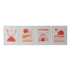 DKD Home Decor Slikarstvo DKD Home Decor Pastelna mavrica Abstract Modern (40 x 2,5 x 50 cm) (4 enote)