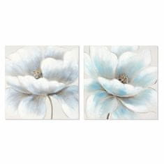 DKD Home Decor Slikarstvo DKD Home Decor Flower (50 x 2,5 x 50 cm) (2 enoti)