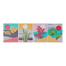 DKD Home Decor Slikarstvo DKD Home Decor Tropsko platno Tropical (30 x 1,8 x 40 cm) (4 enote)