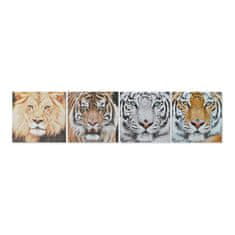 DKD Home Decor Slikarstvo DKD Home Decor Tiger Platno Tiger Colonial (40 x 1,8 x 40 cm) (4 enote)