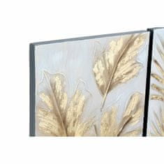 DKD Home Decor Slikarstvo DKD Home Decor platno Vaza Tropical (2 enoti) (40 x 3 x 120 cm)