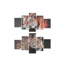 DKD Home Decor Slikarstvo DKD Home Decor Tiger Pinewood Canvas (5 kosov) (2 kosa)