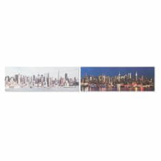 DKD Home Decor Slikarstvo DKD Home Decor Pinewood Canvas New York (2 kosa) (135 x 2,5 x 45 cm)