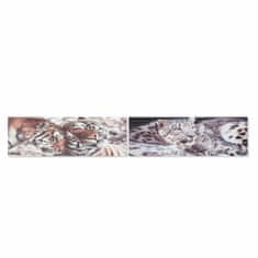 DKD Home Decor Slikarstvo DKD Home Decor Pinewood Tiger platno (2 kosa) (135 x 2,5 x 45 cm)