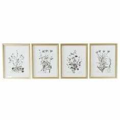 DKD Home Decor Slikarstvo DKD Home Decor S3017918 Flowers Modern (35 x 2,5 x 45 cm) (4 enote)