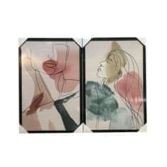 DKD Home Decor Slikarstvo DKD Home Decor Lady (2 kosa) (40 x 3 x 60 cm)