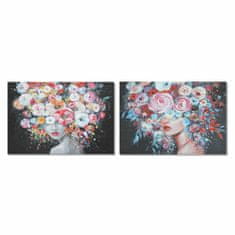 DKD Home Decor Slikarstvo DKD Home Decor Flowers Modern 120 x 3,8 x 90 cm (2 enoti)