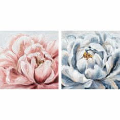 DKD Home Decor Slikarstvo DKD Home Decor Flowers (80 x 2,4 x 80 cm) (2 enoti)