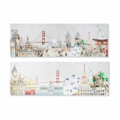 DKD Home Decor Slikarstvo DKD Home Decor (2 enoti) (90 x 2 x 30 cm)