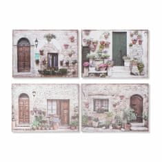 DKD Home Decor Slikarstvo DKD Home Decor Hiša (70 x 1,8 x 50 cm) (4 enote)