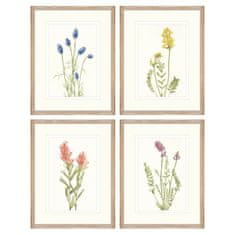 DKD Home Decor Slikarstvo DKD Home Decor Flowers Modern (35 x 2 x 45 cm) (4 enote)