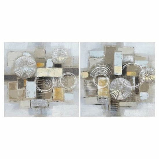 DKD Home Decor Slikarstvo DKD Home Decor S3018247 Abstract Modern (60 x 3 x 60 cm) (2 enoti)