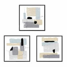 DKD Home Decor Slikarstvo DKD Home Decor 83 x 3 x 83 cm Abstract Urban (3 kosi)