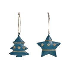 DKD Home Decor Viseča dekoracija DKD Home Decor Christmas Metal (2 kosa) (9 x 8 x cm) (8 x 9 x 9 cm)